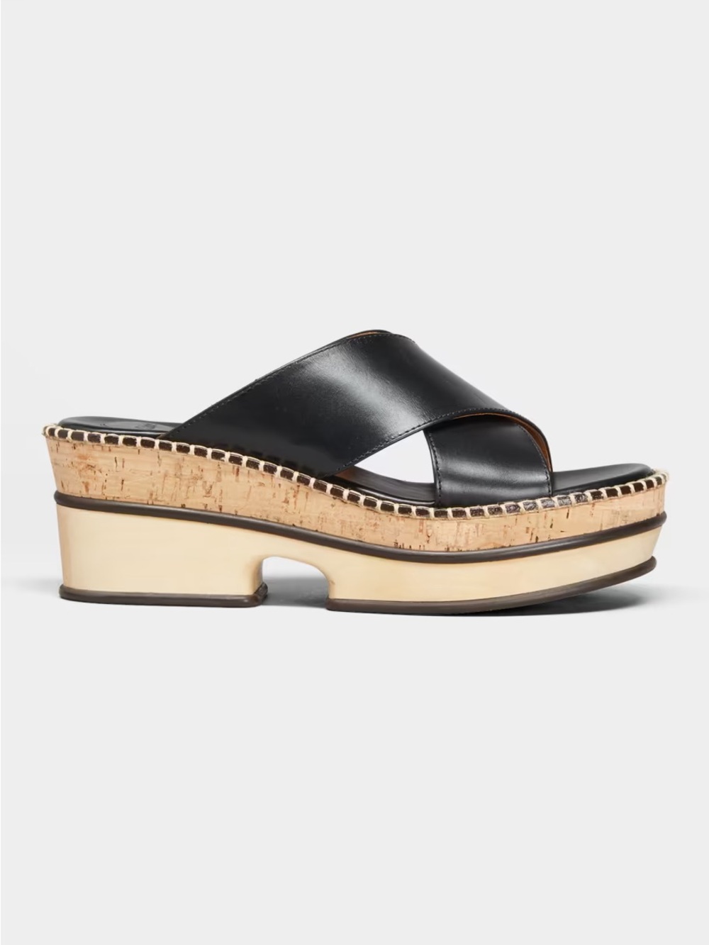 NWOB Chloe Laia Crisscross Leather Platform Sandals